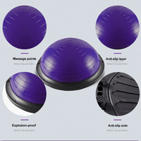 Pelota de Equilibrio de PVC Grueso Antiexplosión de Alta Resistencia, No Tóxica, de 46 cm, para Yoga, Pilates, Fisioterapia, Entrenamiento y Ejercicio