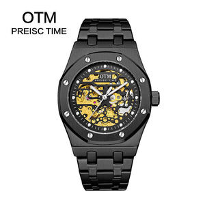 Hoàn toàn tự động Đồng hồ cơ khí Châu Âu Mỹ phong cách không thấm nước ban nhạc thép sáng phổ biến thương mại nước ngoài đại lý - Product Image 1