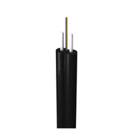 FTTH Modo único 1 2 4 Núcleo Cable de caída de fibra óptica Cables de comunicación de soporte automático de tipos GJXH/GJXFH