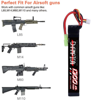 1300mAh 11.1V 50C 80C Airsoft Batterie Pistolet Haute Qualité OEM Lipo Batterie 3S