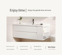 Table Console avec Miroir Lumineux Moderne Simple, Ensemble Coiffeuse de Maquillage pour Petite Salle de Bain