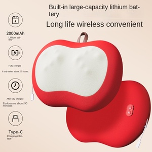 Regalo del Festival del Medio Otoño, almohada de masaje de fruta roja Shu, cojín para el hogar para Cervical, espalda, cintura, hombro, cuerpo de masaje de manzana - Product Image 3