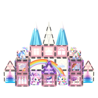 Set Blok Bangunan Magnetik Warna-warni Set Unicorn