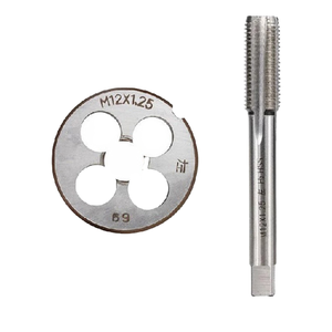 HSS filo sinistro rubinetto & Die Set Kit di utensili da taglio con per custodia utensile a mano per elementi di fissaggio filettati - Product Image 3