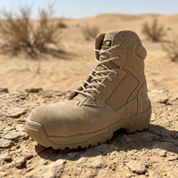 Bottes tactiques de sécurité en cuir VITOSAFE pour hommes et femmes, style jungle/désert, avec embout en acier, antidérapantes, à lacets, haute tige, camouflage, OEM/ODM