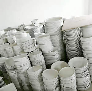 Usine de porcelaine stocké grande remise 6/7/8/9 "assiettes en céramique blanche plats mélange taille modèle assiettes ensembles vaisselle par tonne vente - Product Image 1