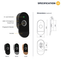 Cerradura de Gabinete con Huella Dactilar, Cerradura Biométrica Inteligente sin Llave, Cerradura Oculta para Cajón y Armario, Cerradura Eléctrica de Seguridad para Muebles de Madera para Oficina