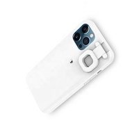 2025 populaire en gros carré canal Girly Sublimation pour Iphone 12 Pro blanc Bling éclairer Led Halo étui de téléphone portable