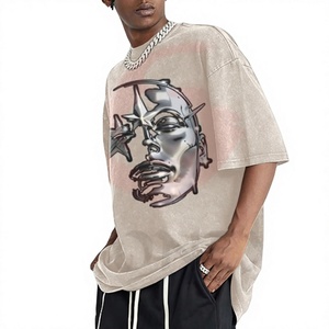 Camiseta de Manga Corta con Estampado Gráfico de Algodón Extra Grande Personalizada, Ropa Urbana, Fabricante de Ropa Personalizada - Product Image 1