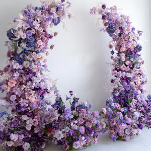 Фиолетовый искусственный цветок свадебная АРКА для свадебного украшения - Product Image 2