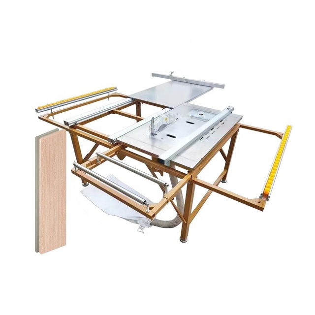 Multi Functional 12 Milling Heads Rocking Arm Double Blade Sliding Table Saw