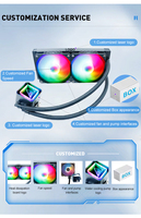 Refroidisseur de processeur en aluminium 2510-4PIN avec dissipateur thermique PC personnalisé, couleurs au choix, tubes de chaleur complexes en cuivre, prise en charge ARGB et refroidissement liquide