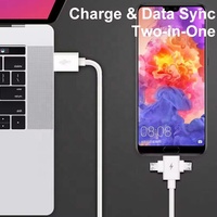 Câble USB universel multi 1 Cordons de transmission de charge rapide Chargeur de téléphone portable trois-en-un Câble de données Type C Chargeur multiple