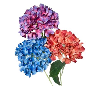 Hydrangeas artificiels en soie faits à la main pour la décoration de mariage, accessoires de photographie, décoration intérieure, moulage par injection, fabriqué en Chine - Product Image 5