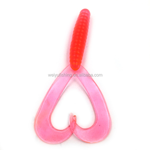 Kit de Señuelos Artificiales de PVC Weiyu OEM, Señuelo de Gusano con Cola Rizada, Cebo de Agua Media para Pesca en Ríos, Lagos y Agua Salada - Product Image 3