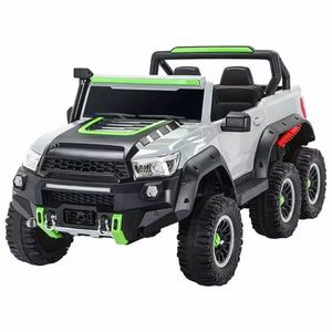 Camionnette tout-terrain 6 roues pour enfants, 2 places, avec barre lumineuse LED, cage <span class=keywords><strong>de</strong></span> sécurité, crochet <span class=keywords><strong>de</strong></span> remorquage et benne <span class=keywords><strong>de</strong></span> chargement - Product Image 1