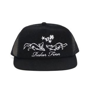 Precio bajo, venta al por mayor, lana, 5 paneles, bordado, logotipo personalizado, clásico, negro, sombrero de malla, ala plana, perfil bajo, transpirable, gorras de camionero antiguas - Product Image 2