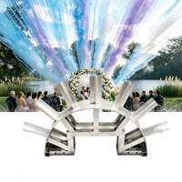 Support de Présentation en Aluminium pour Feux d'Artifice à Fumée Colorée en Forme d'Éventail, 7 Coups, 1,2 Pouces, pour Effets d'Étincelles de Mariage