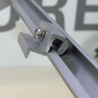 Aksesoris Surya Berkualitas Stabil 30mm 35mm Aluminium Anodized Universal Solar End Clamp Cocok untuk Distributor Surya