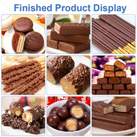 Chaîne de production de chocolat enrobé pour biscuits, machine industrielle de tempérage et de glaçage du chocolat HNOC