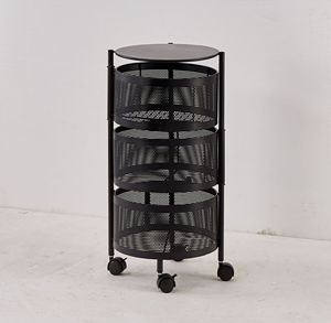 Offre Spéciale mobile cuisine légumes fruits cercle panier avec roues rotatif étagère de stockage des aliments - Product Image 3