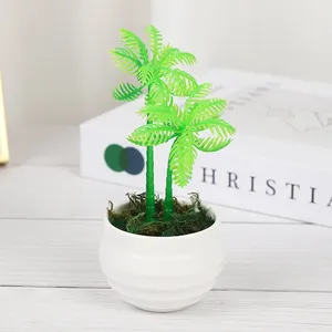 Bonsái Nórdico Simple en Maceta, Planta Verde Artificial Pequeña de Plástico, Accesorio de Fotografía para Escritorio de Oficina, Planta Verde en Maceta - Product Image 6