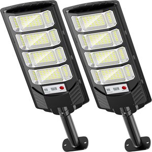 Black Outdoor IP65 Waterproof Solar Panel Lamp 50W-300W Sensor Control LiFePO4 <b>Battery</b> 50000 Hours Lifespan Solar LED Road - Product Image 1