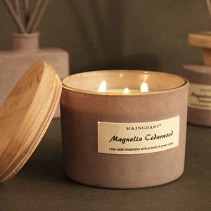 Cera di soia di lusso RAINCOAST candele profumate <span class=keywords><strong>in</strong></span> barattoli di <span class=keywords><strong>vetro</strong></span> 350G all'ingrosso fragranza per la casa con funzione senza fiamma per pasqua - Product Image 4