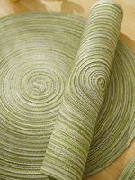 Sets de table et dessous-de-verre ronds en coton tissé Tabletex – Napperons de table antidérapants et résistants à la chaleur, faciles à nettoyer