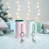 Nouveau design – Mini thermos transfrontalier avec porte-clés, sac mignon rose, cadeau, pendentif tasse à eau, pendentif portable, petite tasse à vin