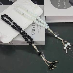 Tasbih YASEEN ligero de 10 mm con imitación de ágata, 33 cuentas, para oración étnica, para la adoración en la mezquita y como recuerdo de viaje - Product Image 1