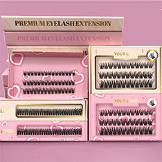 Faux cils en bouquets auto-adhésifs