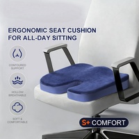 Coussin de siège ergonomique en mousse à mémoire de forme OEM en forme de U pour le soutien du coccyx, idéal pour chaise de bureau et siège de voiture, vente en gros