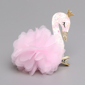 Lovely Girls Sweet Style Lace Swan Hair <strong>Buckle</strong> Hairgrip Headdress Hair <strong>Clips</strong> for Kids - Product Image 6