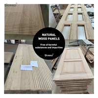 Porte extérieure en bois massif pré-montée, design contemporain, portes composites avec serrure intelligente pour la décoration de la chambre et de l'entrée