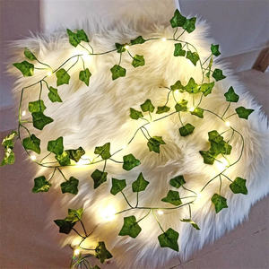 Venta caliente Led planta verde ratán cadena Luz Decoración para exteriores Navidad boda camino pasarela terrazas - Product Image 5