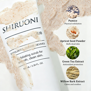 Nettoyant exfoliant visage pour hommes à base <span class=keywords><strong>de</strong></span> plantes naturelles, contrôle du sébum, éclaircissant et illuminateur, marque privée - Product Image 4