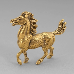 Figurines de chevaux de guerre, décorations de table, animaux de compagnie pour le thé, artisanat en bronze du cheval du zodiaque - Product Image 3