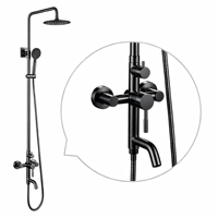 Nouvel ensemble de robinetterie de douche en acier inoxydable à prix abordable, mitigeur de douche de bonne qualité, ensemble de douche à trois fonctions