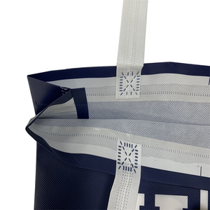 Bolso de compras reutilizable con logotipo personalizado, bolsa de mano de compras de mercado no tejida, <span class=keywords><strong>pp</strong></span> - Product Image 6