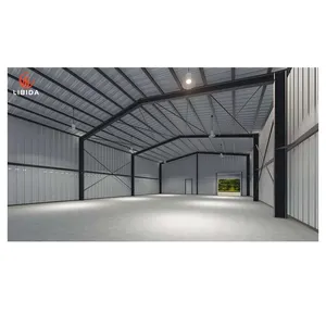 Geprefabriceerde Lichte Staalstructuur Metalen Magazijn/Werkplaats/Hangar/Hal/Schuur Staalconstructies Bouwprijs