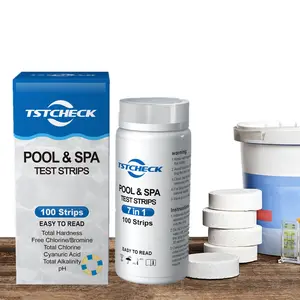 Bandelettes de test de piscine spa bain à remous 7in1 kit de test d'eau de piscine