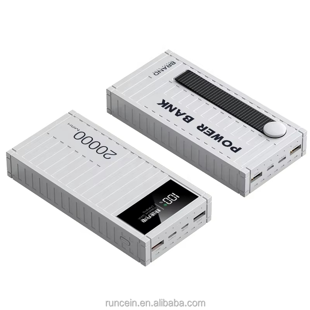 RUNCEIN Hot Selling Fast Charging 20000 MAh 10000mAh Creative Container Power Bank High Capacity Multi Interface Powerbank