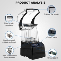 Licuadora Comercial de Alta Calidad con Certificación NSF para Cocina y Bar, Control Táctil, 1.5L 2L 2200W, de Uso Pesado