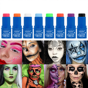 ครีมทาตัว Julystar J801 033 สำหรับฮาโลวีน ขายดี ครีมแต่งหน้าข้ามพรมแดน ละลายน้ำได้ ใช้สำหรับแต่งหน้าบนใบหน้า แบบแท่งเรืองแสง สำหรับการแสดงบนเวที - Product Image 1