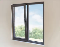 Ventanas Abatibles de Aluminio con Doble Acristalamiento y Marco de Acero, Diseño Insonorizado y Resistente a Huracanes, Estilo Francés, Precio al por Mayor