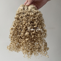 VMAE Extensions de cheveux humains en trame, cheveux Remy bruts européens, blond 18 27 613, 60 Coily Afro Exotic Kinky Curly