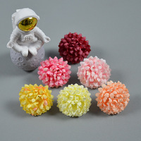 Mini chrysanthème artificiel, fausse boule de fleurs en pompon pour gâteau de mariage, décorations murales en forme d'arche, fleurs artificielles