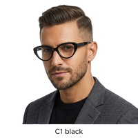 Monture de lunettes classique en acétate Qsky Fashion M009 unisexe, petite monture œil-de-chat en acétate, verres anti-lumière bleue en acétate optique
