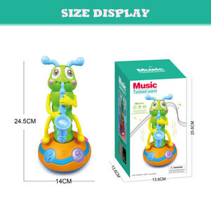 Jouet musical et lumineux universel pour tout-petits : insecte marcheur électrique mignon de dessin animé, ver torsadé saxophone pour enfants - Product Image 6